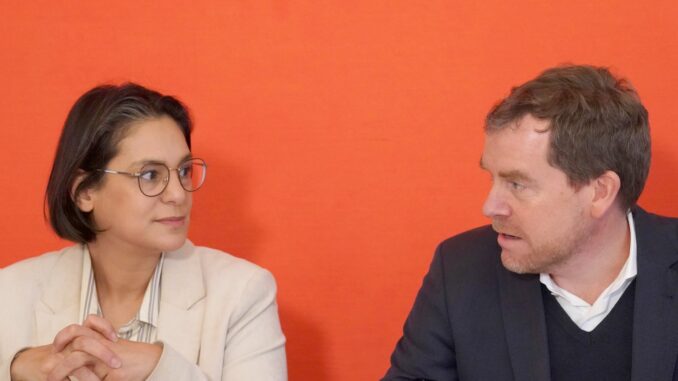 Serpil Midyatli, und Ulf Kämpfer In Schleswig-Holstein gibt es einen Mitgliederentscheid über die Spitzenkandidatur der SPD. (Archivbild)