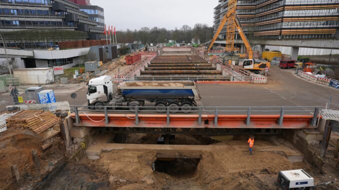 Baustelle U5 der Hamburger Hochbahn In Hamburg befindet sich die Linie U5 teils im Bau. (Archivbild)