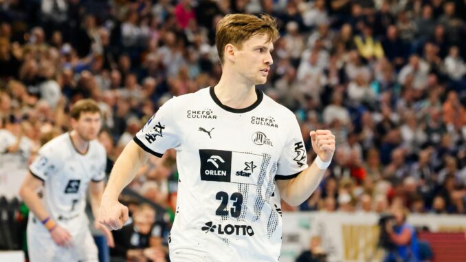 Rune Dahmke und der THW Kiel spielten gegen die MT Melsungen.