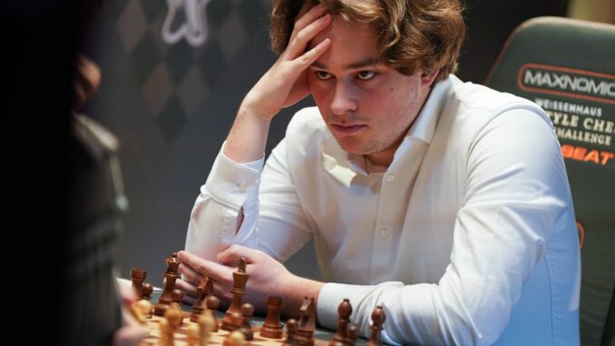 Vincent Keymer bei der Freestyle Chess G.O.A.T. Challenge Der deutsche Schachprofi Vincent Keymer.