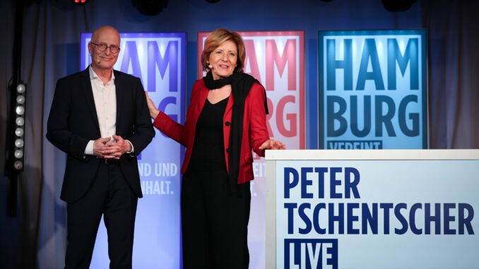 Vor der Bürgerschaftswahl in Hamburg Bürgermeister Tschentscher (SPD) wirbt für eine hohe Wahlbeteiligung, während die frühere rheinland-pfälzische Ministerpräsidentin Malu Dreyer (SPD) die Hansestadt für ihre Weltoffenheit lobt.