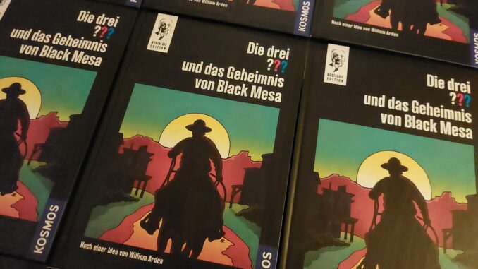 «Die drei ??? und das Geheimnis von Black Mesa» In «Die drei ??? und das Geheimnis von Black Mesa» entdecken Justus, Peter und Bob eine verlassene Geisterstadt.