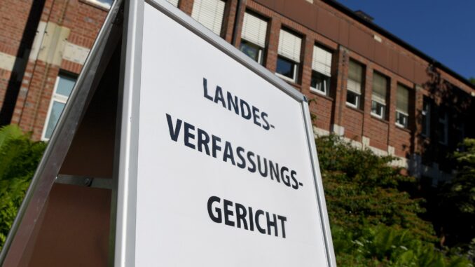 Landesverfassungsgericht Schleswig Am 14. Februar wird über den Landeshaushalt verhandelt. (Archivbild)