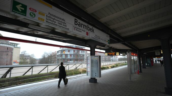 U-Bahnstation Barmbek Den Schüssen soll laut Polizei ein Streit vorausgegangen sein. (Archivbild)