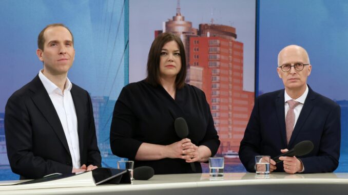 Bürgerschaftswahl Hamburg - Fernsehrunden Die CDU ist bei der Bürgerschaftswahl an den Grünen vorbeigezogen - jetzt machen sich beide Hoffnungen auf eine Koalition mit der SPD.
