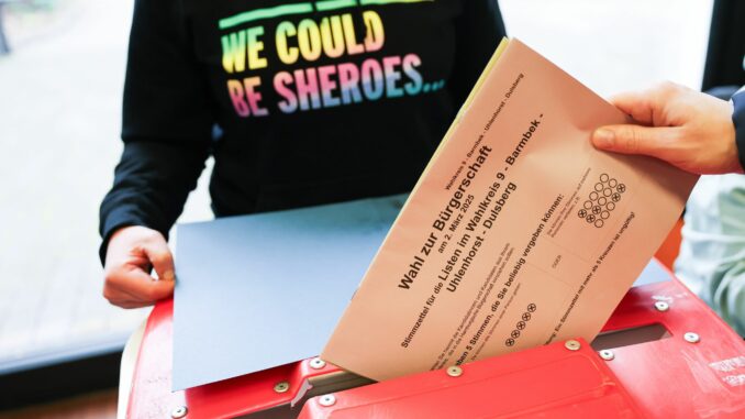 Bürgerschaftswahl Hamburg - Wahllokal Wahllokal in Hamburg.