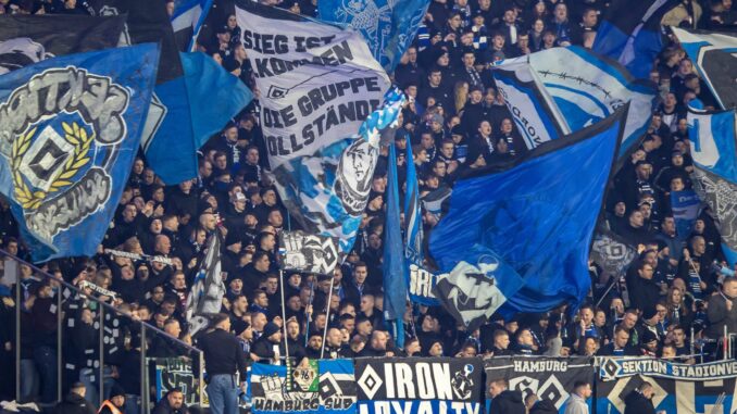 Hamburger SV Das Volksparkstadion ist im Heimspiel des HSV gegen Fortuna Düsseldorf ausverkauft.