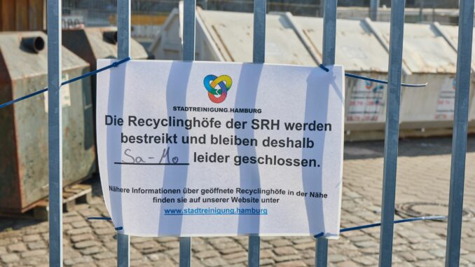 Warnstreik der Stadtreinigung Hamburg Verdi hat die Beschäftigten der Stadtreinigung Hamburg zu einem Warnstreik aufgerufen.