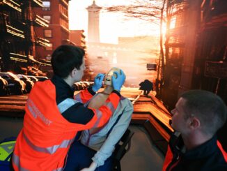 In den neuen Trainingsräumen der Hamburger Feuerwehrakademie können angehende Rettungssanitäter die Versorgung von Verletzten üben.