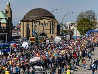 So war es 2024: Marathonstrecke an den Landungsbrücken.