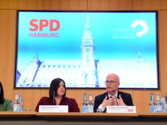 Der Parteitag der Hamburger SPD muss dem mit den Grünen ausgehandelten Koalitionsvertrag zustimmen.