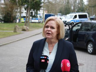 Faeser besuchte die Bundespolizeiakademie in Lübeck.