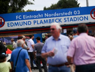 Bald wieder DFB-Pokal-Standort: Das Edmund-Plambeck-Stadion in Norderstedt.
