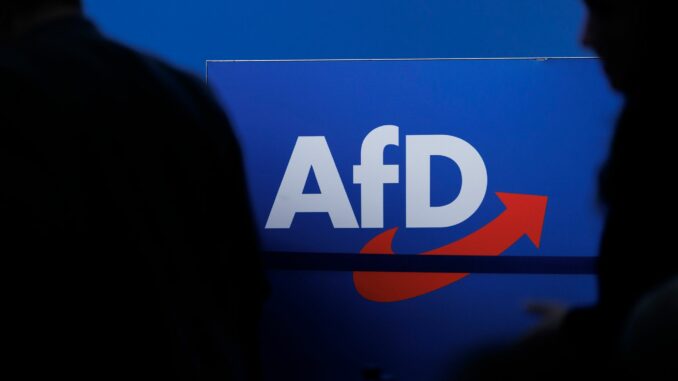 AfD Logo Bei einem Konzert im Gasthaus des AfD-Kreisvorsitzenden sollen rechtsextreme Parolen skandiert worden sein. (Symbolbild)