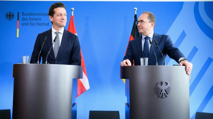 Deutsch-dänischer Austausch zu Migrationspolitik Dobrindt und Bek sind sich in Vielem einig.