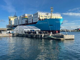 Das weltweit erste mit grünem Methanol betriebene Containerschiff, die «Laura Maersk», soll mit dem E-Methanol aus Apenrade angetrieben werden. (Archivbild)