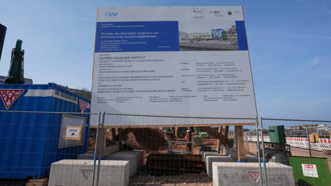 Helgoland - Baustelle Bluehouse Beim Bau des Bluehouses gibt es immer wieder Verzögerungen (Archivbild).