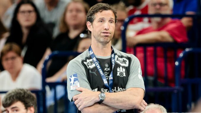Trainer Torsten Jansen vom HSV Hamburg Trainer Torsten Jansen und der HSV Hamburg spielten bei Meister Magdeburg.