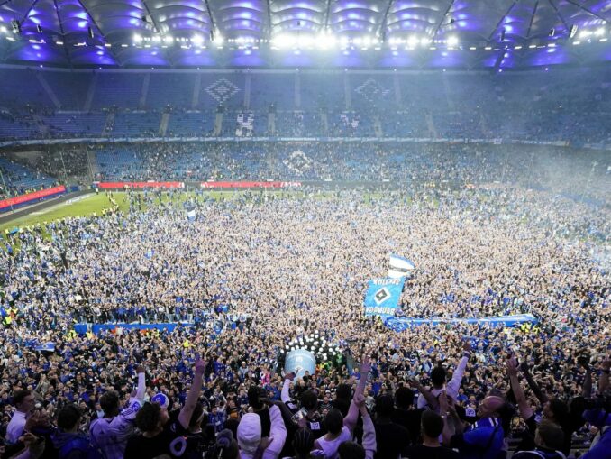 HSV-Fans stürmten nach dem Spiel auf den Rasen - dabei kam es auch zu Verletzungen.