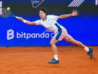 Daniel Altmaier streckte sich beim Tennis-Turnier in Hamburg vergebens.