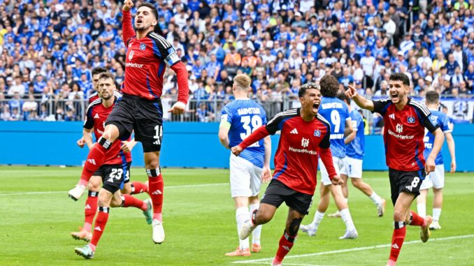Darmstadt 98 - Hamburger SV Der Hamburger SV steht dicht vor dem Aufstieg in die Fußball-Bundesliga.