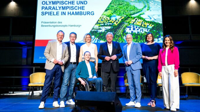 Hamburg stellt Konzept für Olympia-Bewerbung vor Start zum Hamburgs Bewerbungs-Marathon mit Ziel Olympia