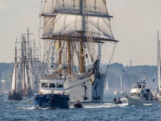 Das deutsche Segelschulschiff «Gorch Fock» soll in diesem Jahr die Windjammerparade der Kieler Woche anführen. (Archivbild)