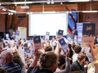 Eine große Mehrheit der Delegierten stimmte für die Resolution.