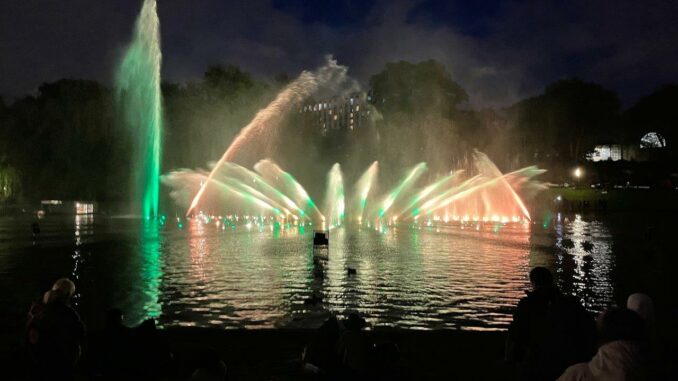 Wasserfontänen in Planten un Blomen