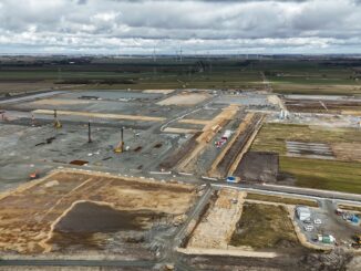 Baustelle für die Batteriefabrik nahe der Nordssee