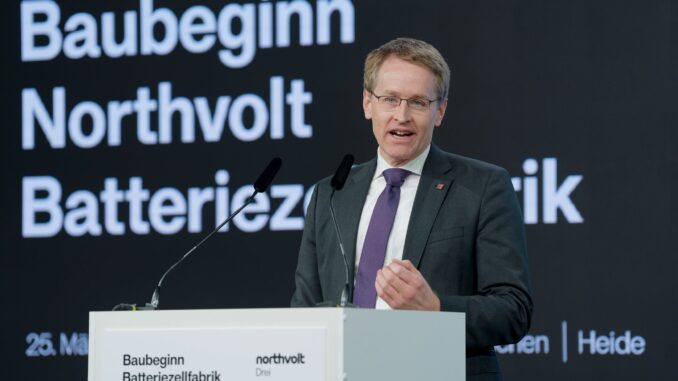 Daniel Günther Die SPD hat Fragen zur Rolle von Ministerpräsident Daniel Günther bei der Förderung von Northvolt. (Archivbild)