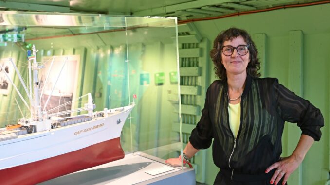 Eröffnung Ausstellung «Cap San Diego und Ihre Geschichte» Dawn Parisi ist Kuratorin der neuen Dauerausstellung auf der «Cap San Diego».