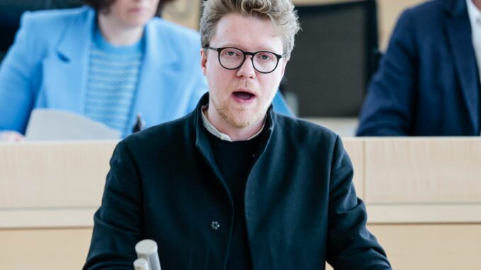 Grünen-Fraktionsvorsitzendenkonferenz Schleswig-Holsteins Grünen-Fraktionschef Lasse Petersdotter ist für ein AfD-Verbotsverfahren.