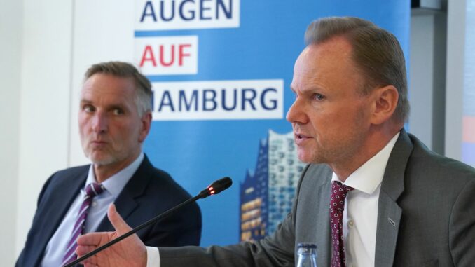 Vorstellung Verfassungsschutzbericht Hamburg Innensenator Grote und Hamburgs Verfassungsschutzchef Voß legen am Montag den Jahresbericht des Landesamtes vor (Archivbild).