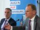 Innensenator Grote und Hamburgs Verfassungsschutzchef Voß legen am Montag den Jahresbericht des Landesamtes vor (Archivbild).