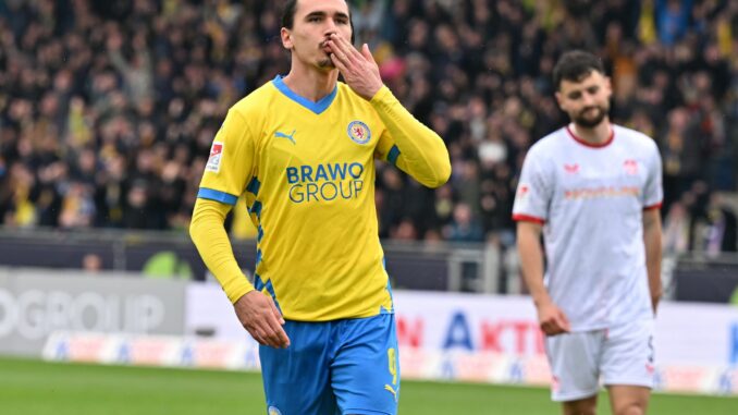 Rayan Philippe von Eintracht Braunschweig Vor dem Abschied nach Hamburg: Braunschweigs Rayan Philippe.