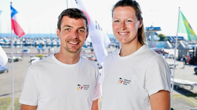 Simon Diesch (l) und Anna Markfort Simon Diesch (l) und Anna Markfort segelten zu WM-Silber.