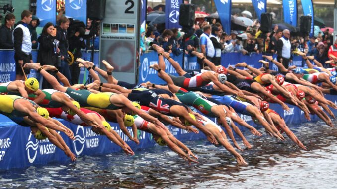 ITU World Triathlon Series in Hamburg Tritahlton in Hamburg.