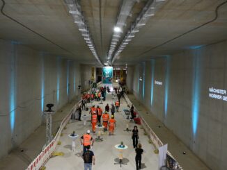 Der Rohbau für die Haltestelle Horner Geest der U-Bahn-Linie 4 in Hamburg ist fertig.
