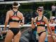 Erster Schritt zur erfolgreichen EM-Titelverteidigung: Cinja Tillmann (l) und Svenja Müller.