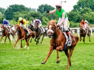 Will beim Galopp-Derby wieder ganz vorn sein: Andrasch Starke (vorne)