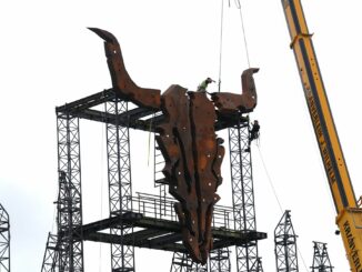 Das weithin sichtbare Zeichen des Wacken Open Air: der Bullenschädel.