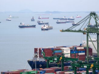 Vor Singapur warten Handelsschiffe. (Archivbild)